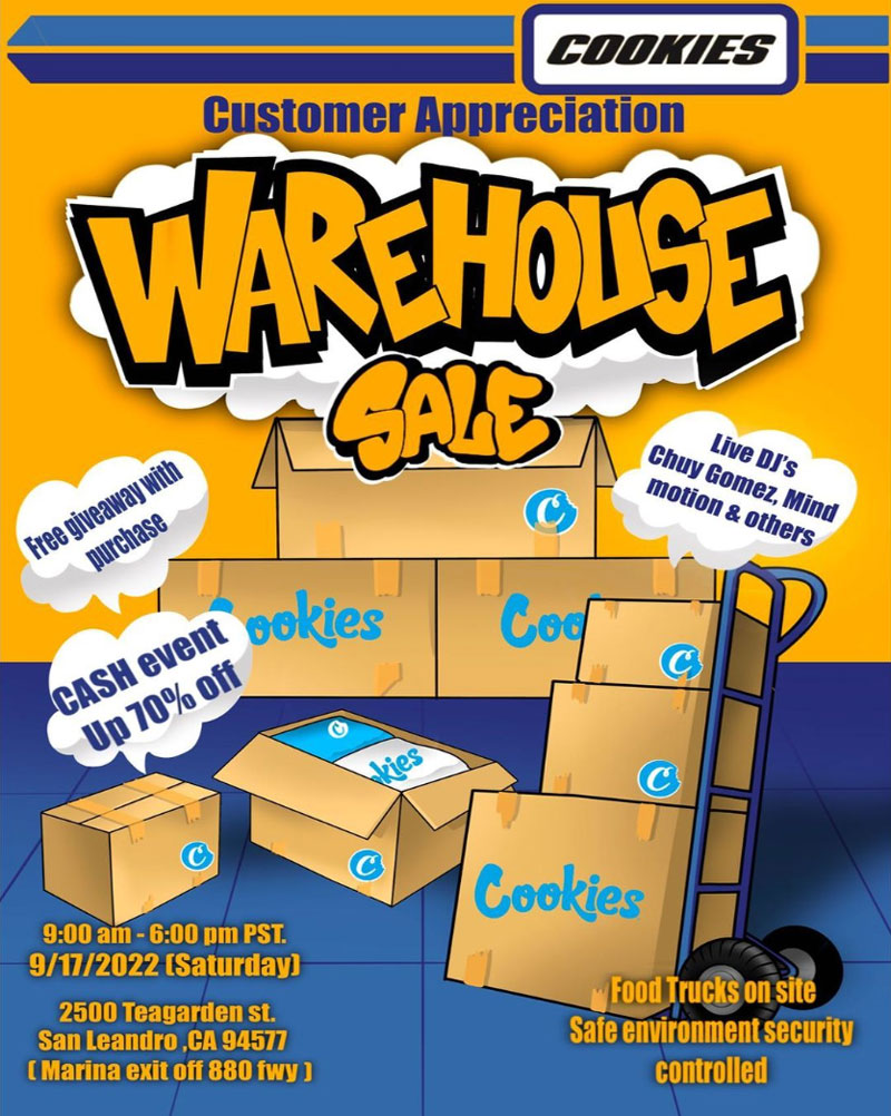 Customer Appreciation Warehouse Sale – Cookies Clothing