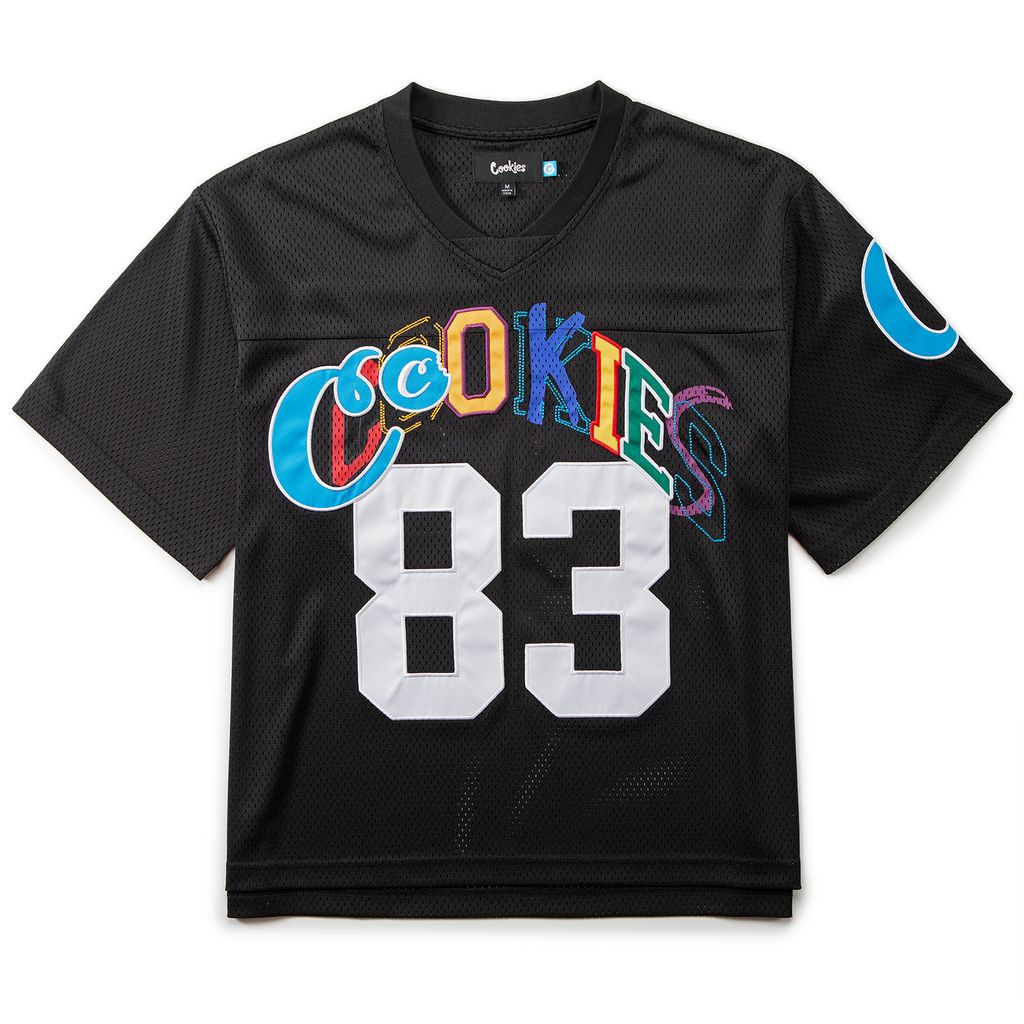 シャツ BUDSPOOL CLASSIC LOGO MESH FOOTBALL TEE 83rd Battalion Mesh Football Jersey With Applique – Cookies Clothing