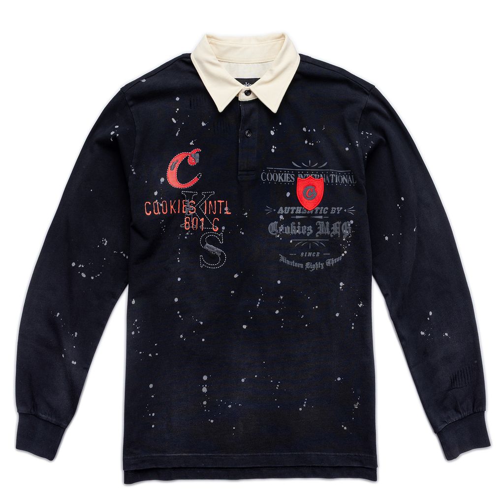 Gold Rush Distressed and Splattered LS Knit Rugby – Cookies Clothing