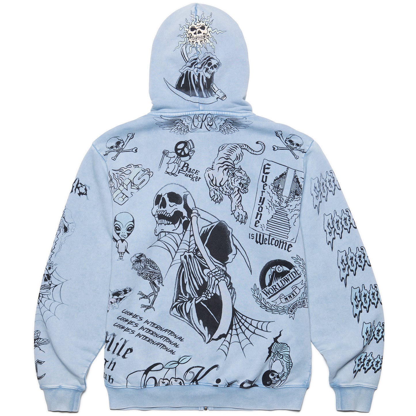 Heaven Can Wait Reaper Bones Full Zip Hoodie