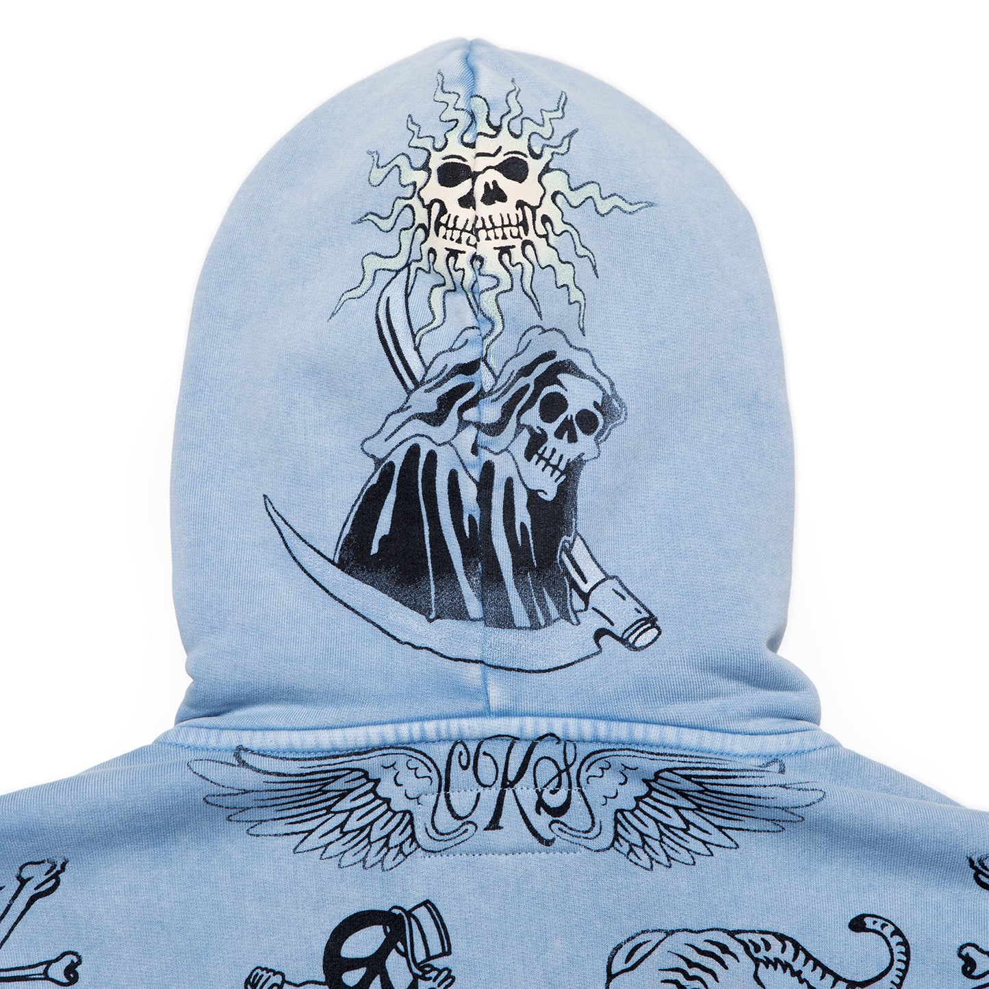Heaven Can Wait Reaper Bones Full Zip Hoodie