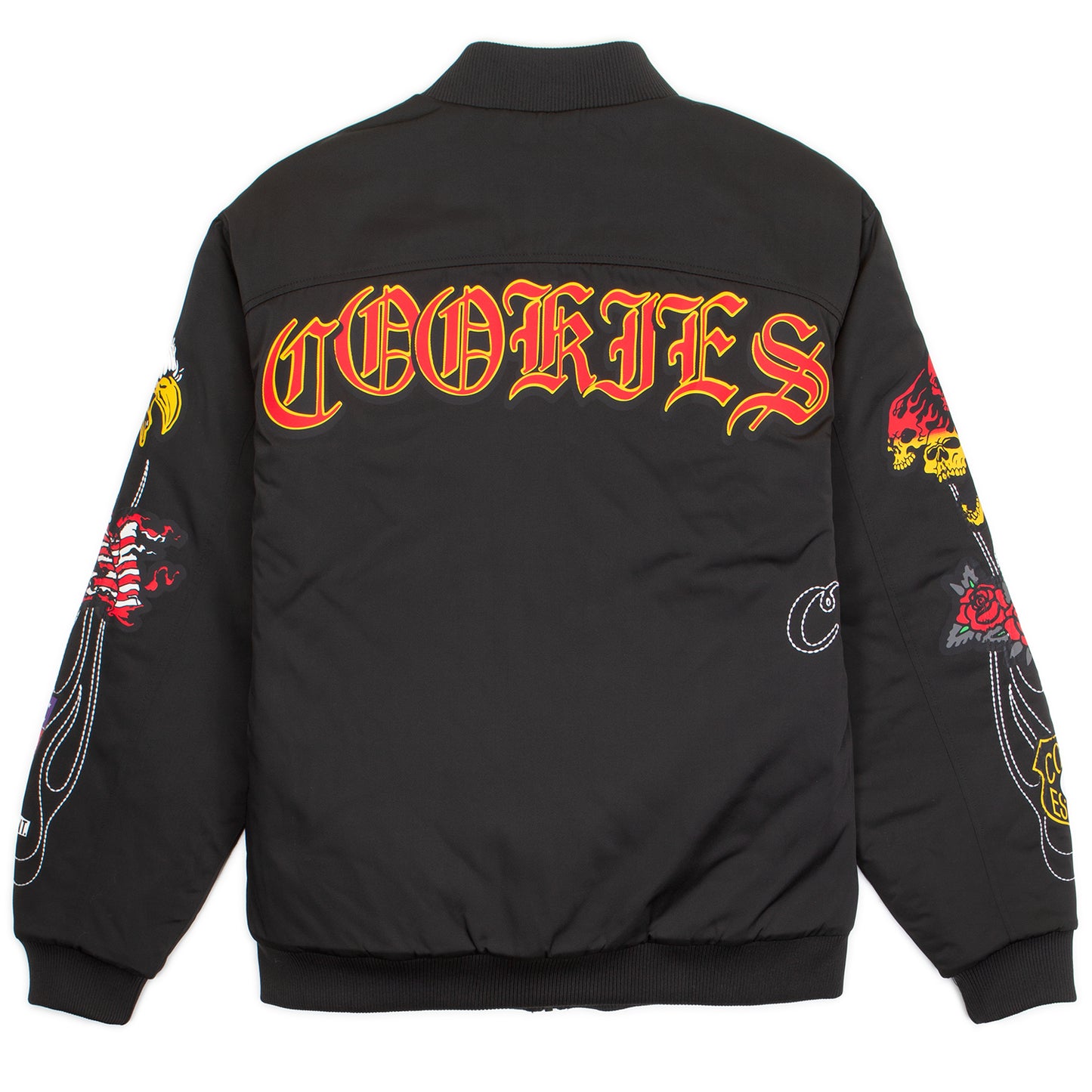 Highway Nylon Zip Front Bomber Jacket