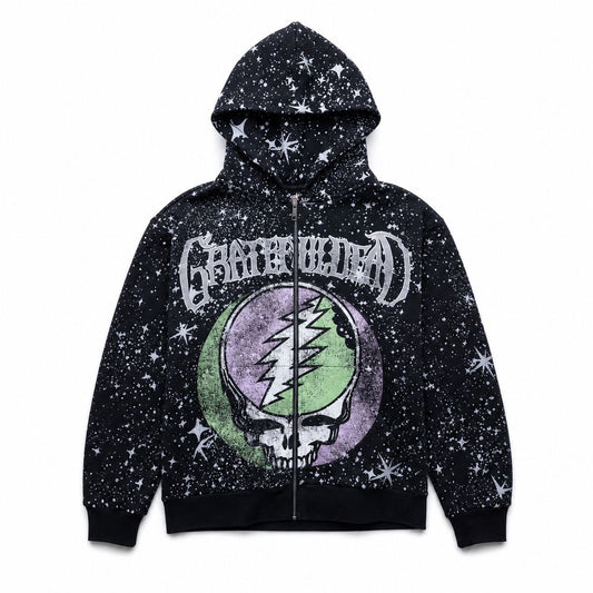 Cookies X Grateful Dead- Galaxy Zip Front Hoodie