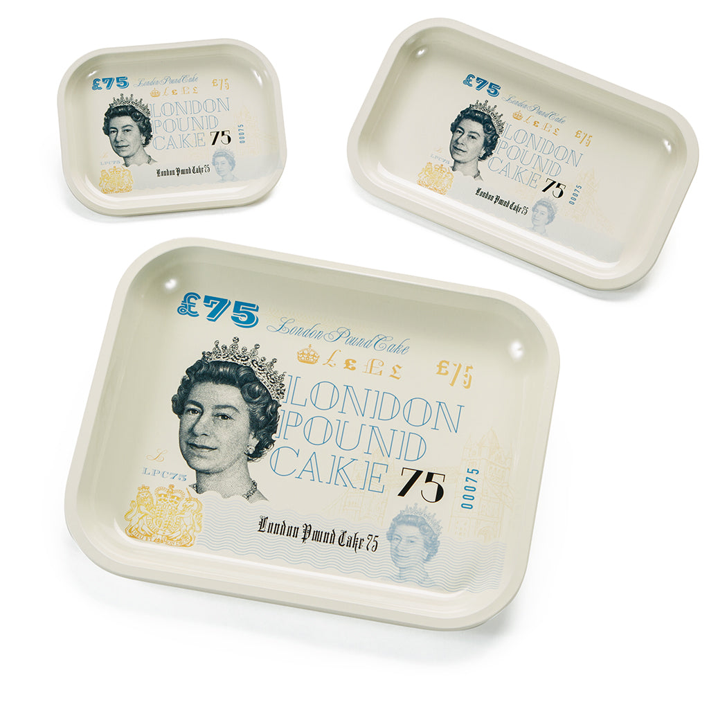 Large Cookies London Pound Cake Metal Tray