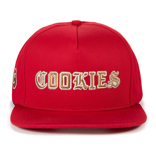 Cookies Athletics Olde English 5 Panel High Crown Snapback