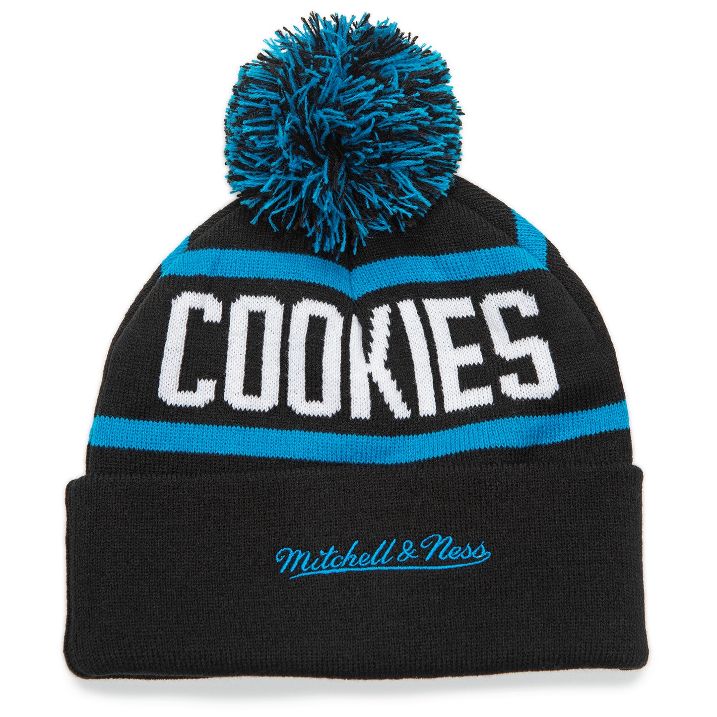 Cookies x Mitchell & Ness C Bite Cuffed Pom Beanie
