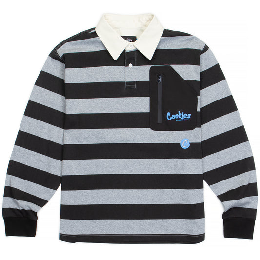 Tree Division YD Knit Striped LS Polo