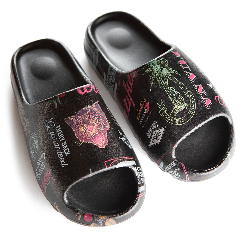 Cuban Link Faux Leather Slides
