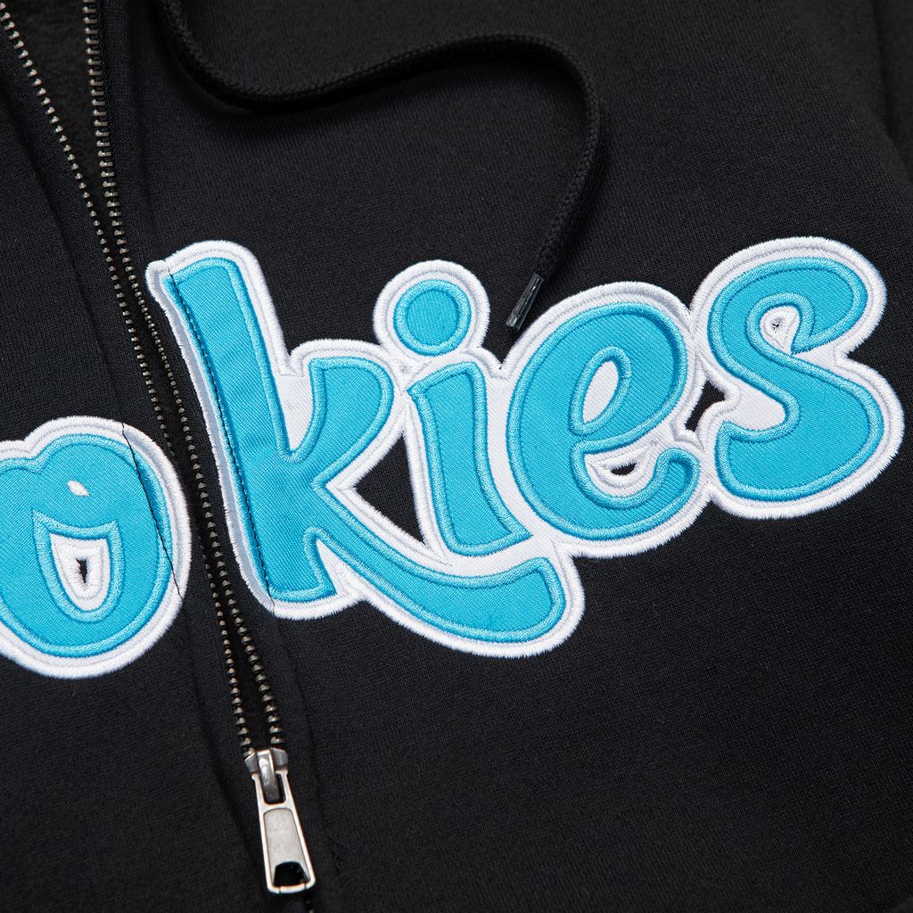 Original Logo Twill Applique Zip Front Hoodie