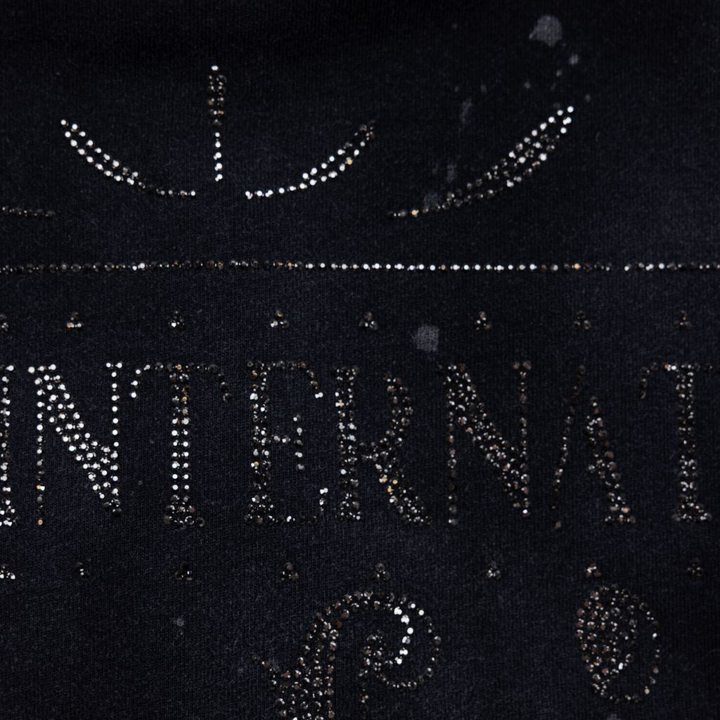 Gold Rush Distressed and Splattered Cropped Knit