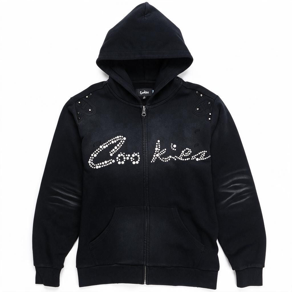 Black Pearl French Terry Full Zip Hoodie