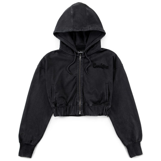 Women's Original Logo Cropped Zip Hoodie
