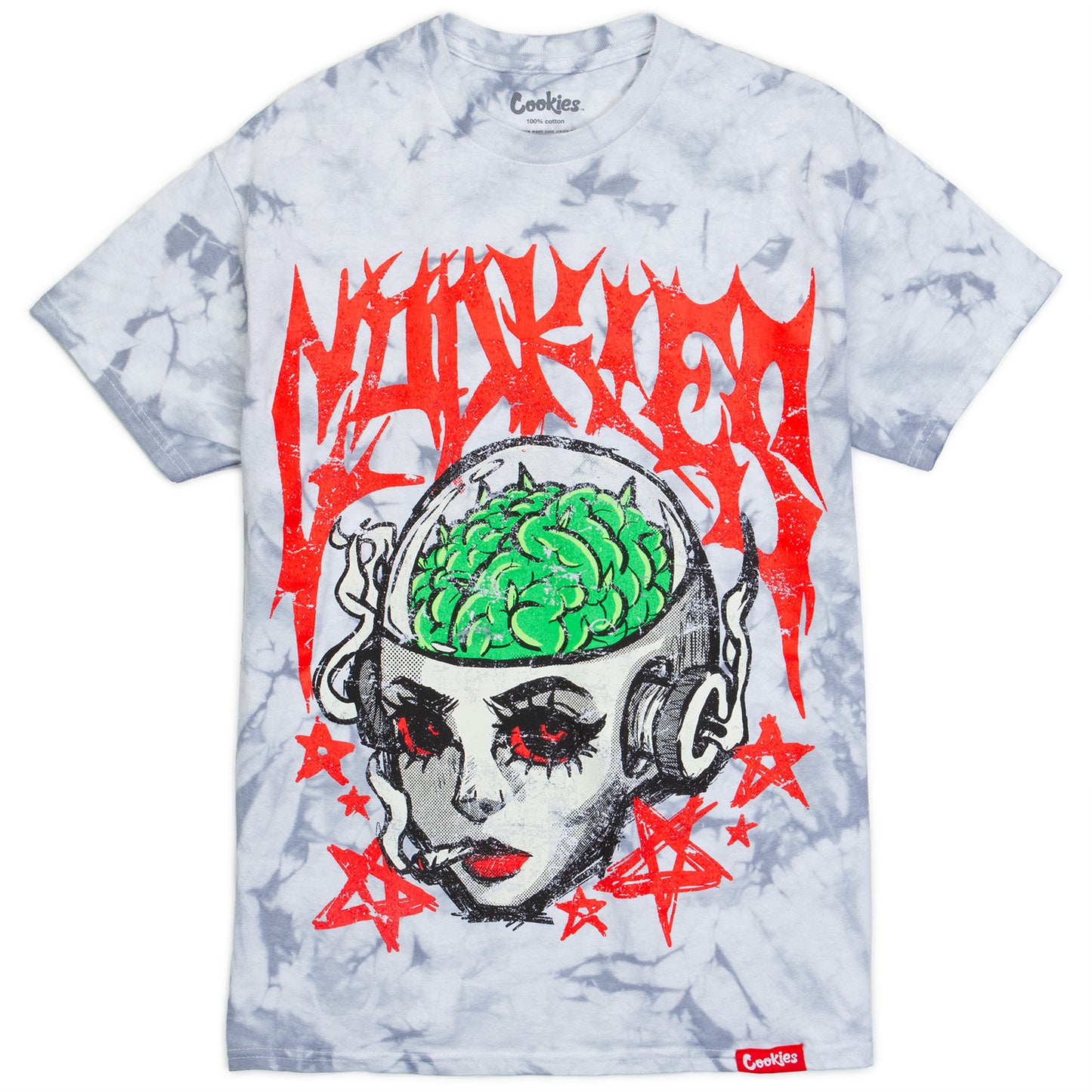 Bud Brain Girl Tee -Crystal Silver