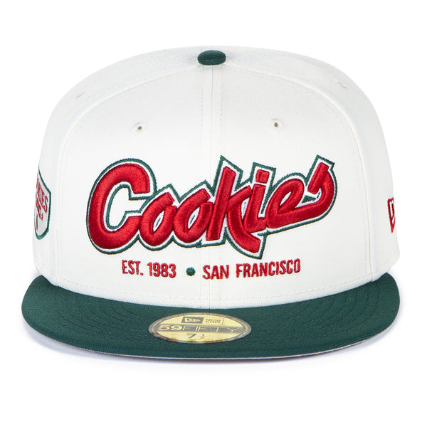 Cookies 59FIFTY キャップ ホワイト/グリーン Cookies X New Era Fitted 59FIFTY Hardwood Classic Cap – Cookies