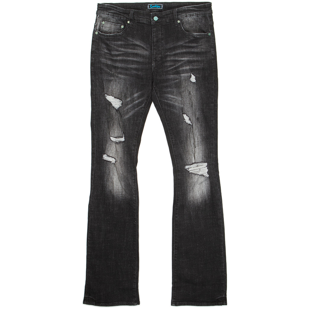 Core Modern Flare Black Wash Denim Jeans