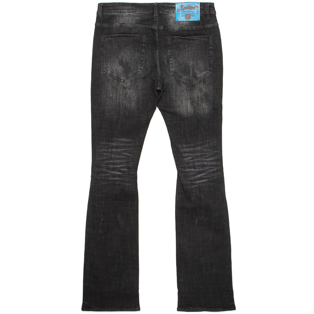 Core Modern Flare Black Wash Denim Jeans