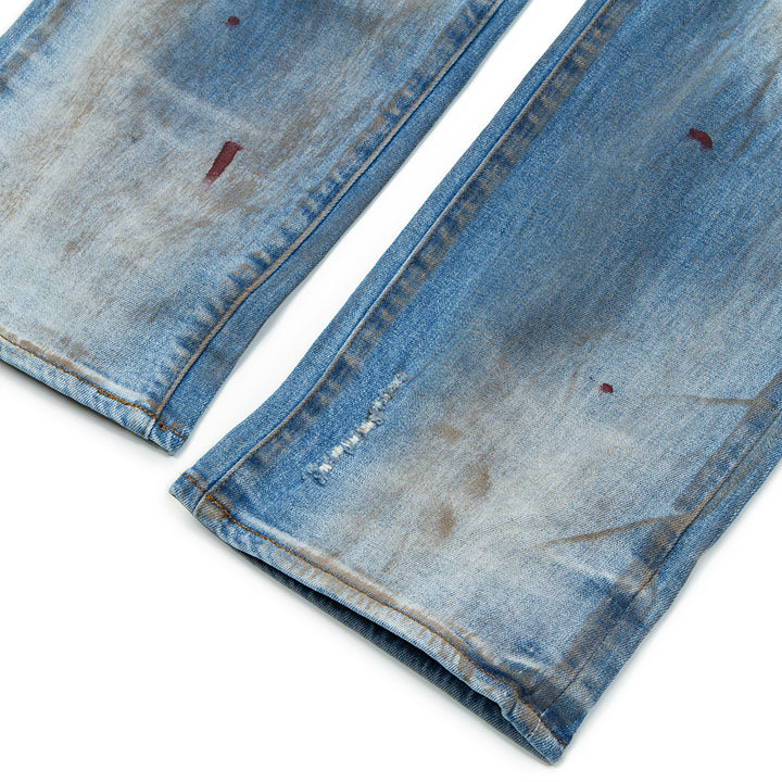 Core Modern Slim Light Destroyed Indigo Denim Jeans