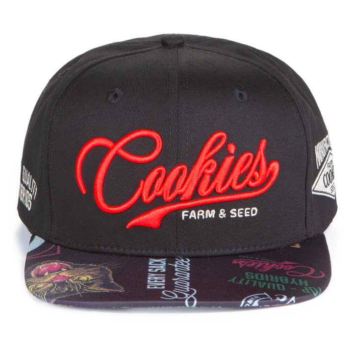 Cuban Link Script Snapback With Printed Bill