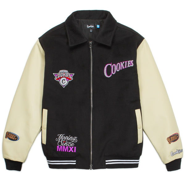 Full Clip Melton Wool Varsity Jacket