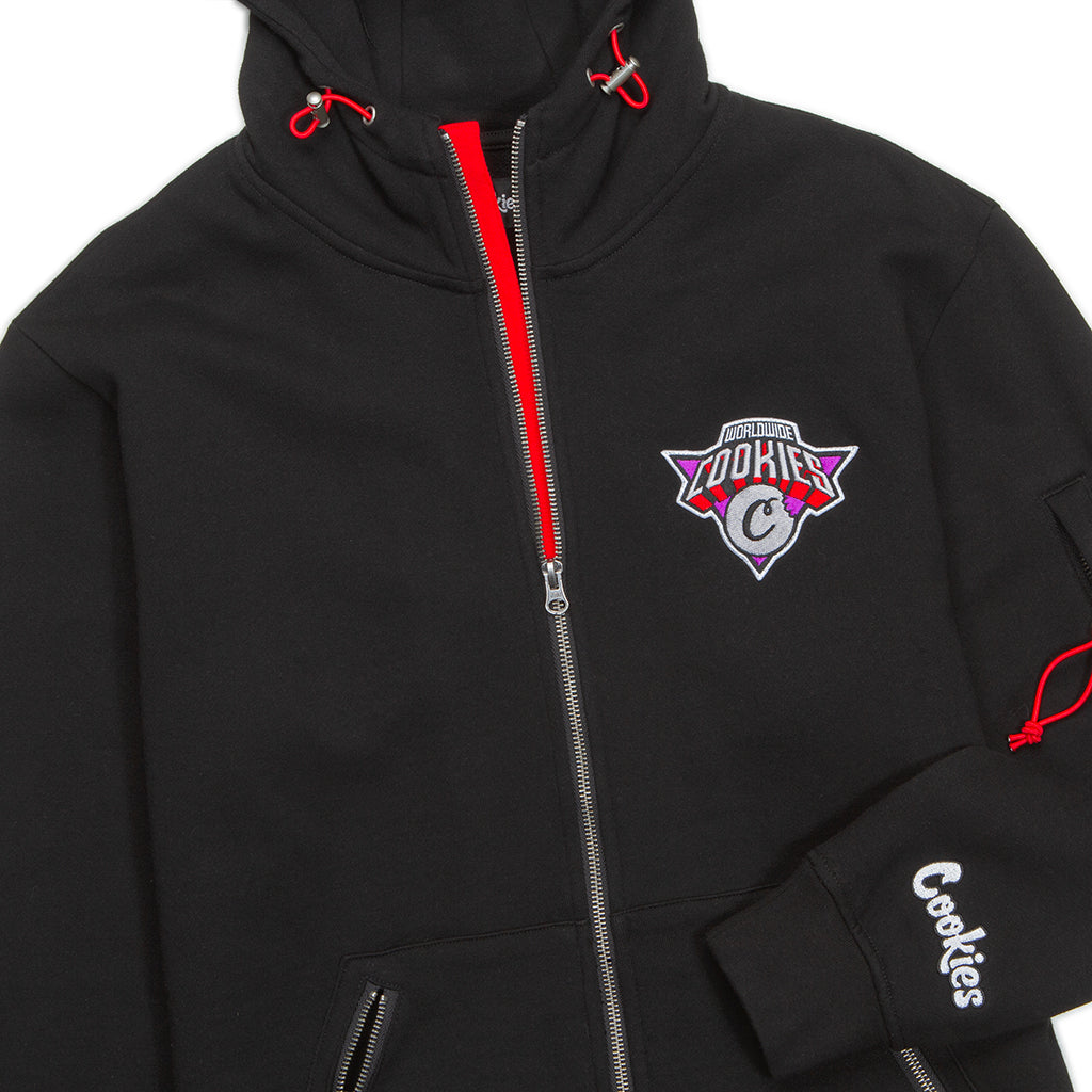 Full Clip Full Zip Hoodie with Applique