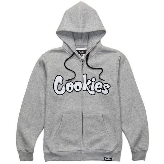 Original Logo Twill Applique Zip Front Hoodie