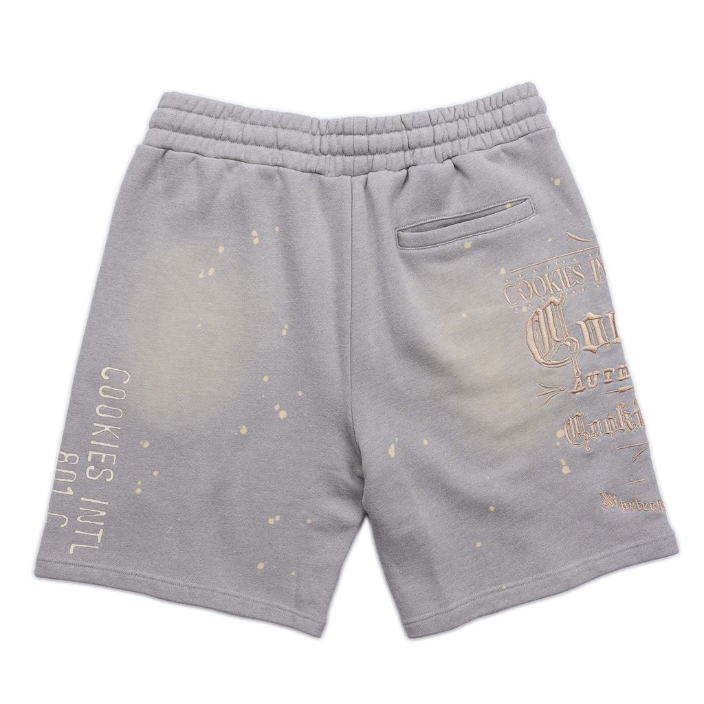 Gold Rush Distressed and Splattered Sweatshorts