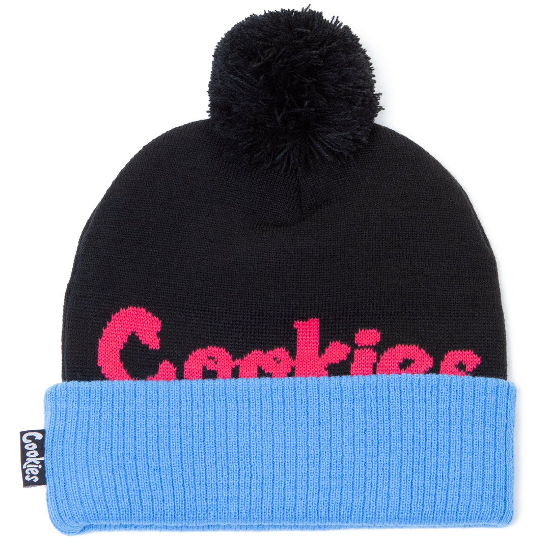 Tree Division Pom Beanie With Contrast Cuff