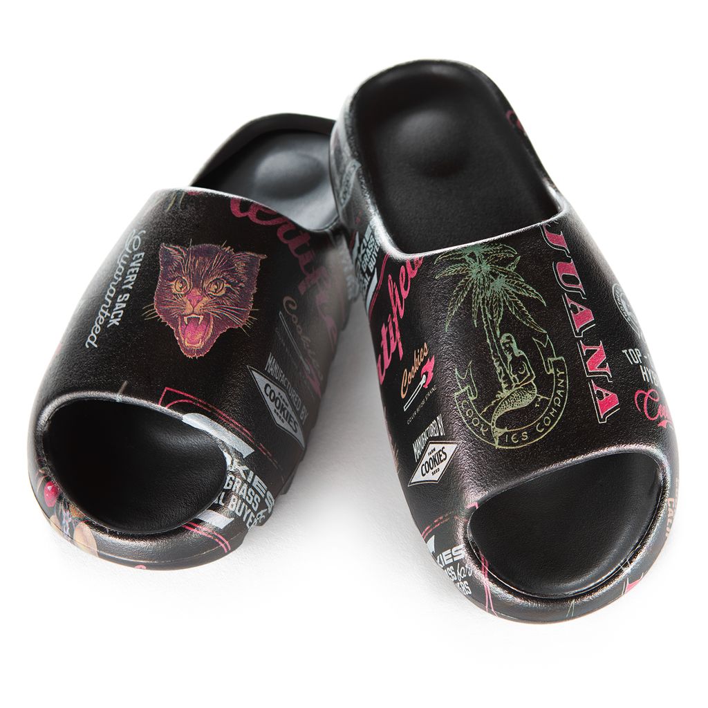 Cuban Link Faux Leather Slides