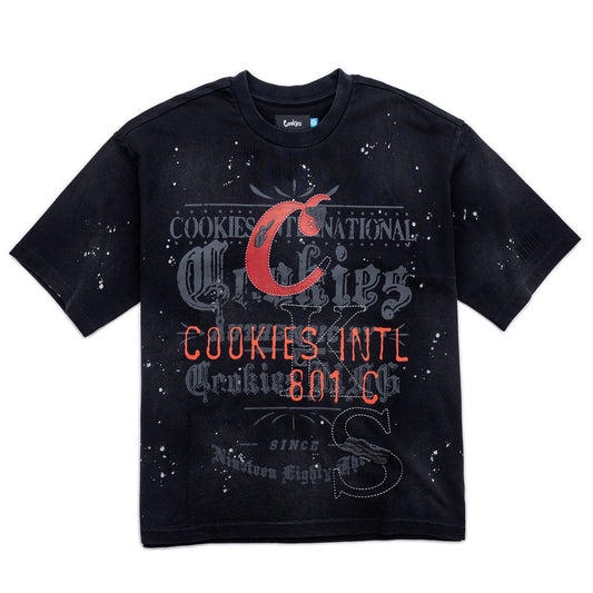Gold Rush Distressed and Splattered Oversized Knit