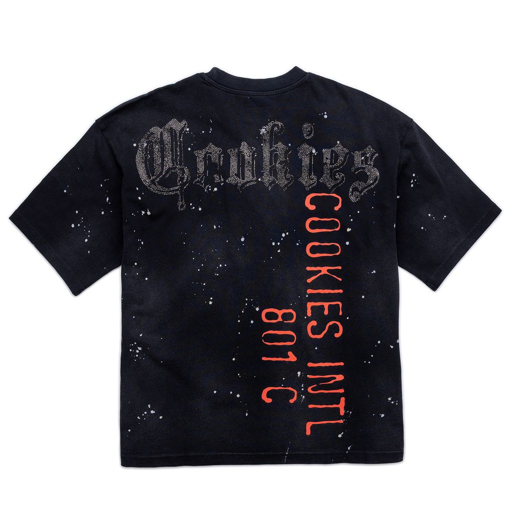 Gold Rush Distressed and Splattered Oversized Knit