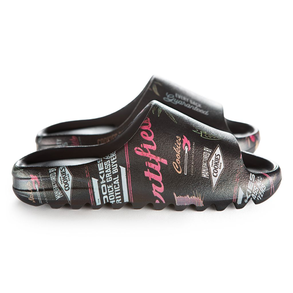Cuban Link Faux Leather Slides