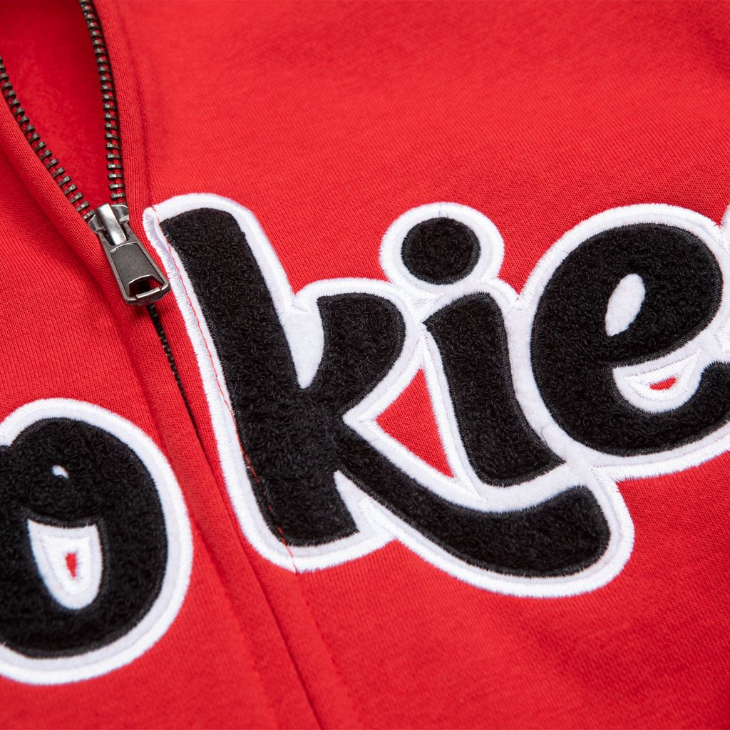 Original Logo Chenille Applique Zip Front Hoodie