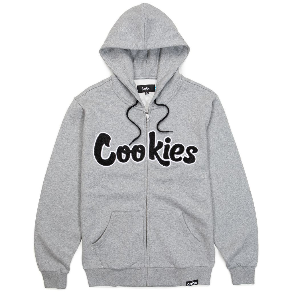 Original Logo Chenille Applique Zip Front Hoodie – Cookies Clothing