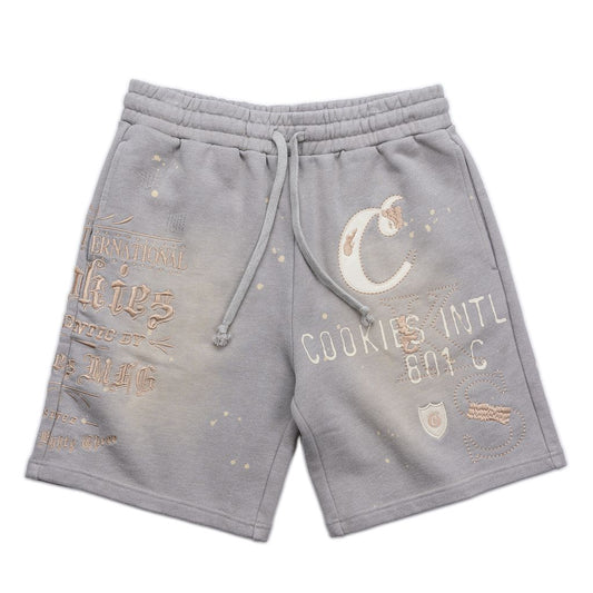 Gold Rush Distressed and Splattered Sweatshorts