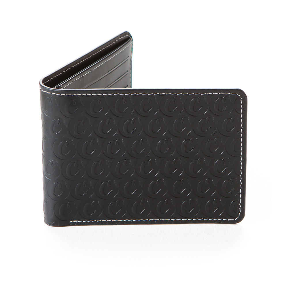 black embossed wallet