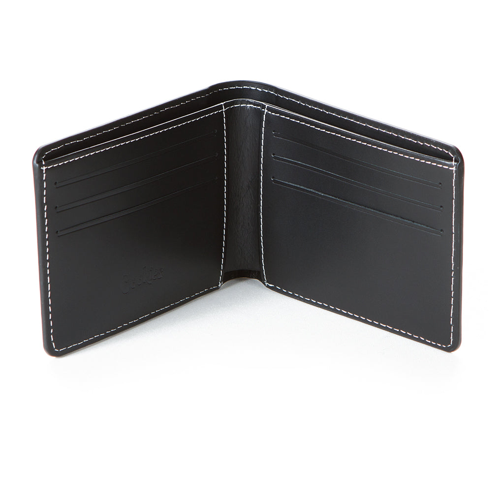 Embossed Black Leather Wallet