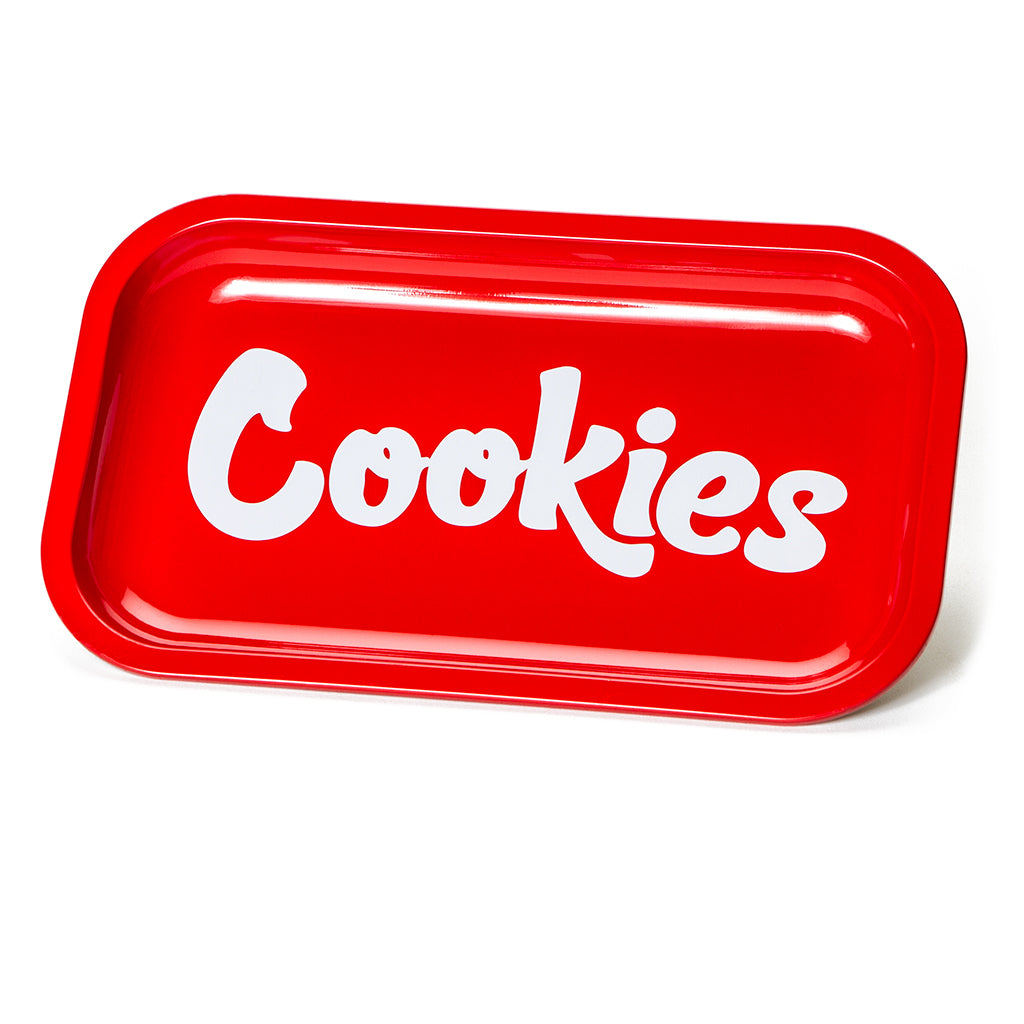Cookies Red Metal Rolling Tray