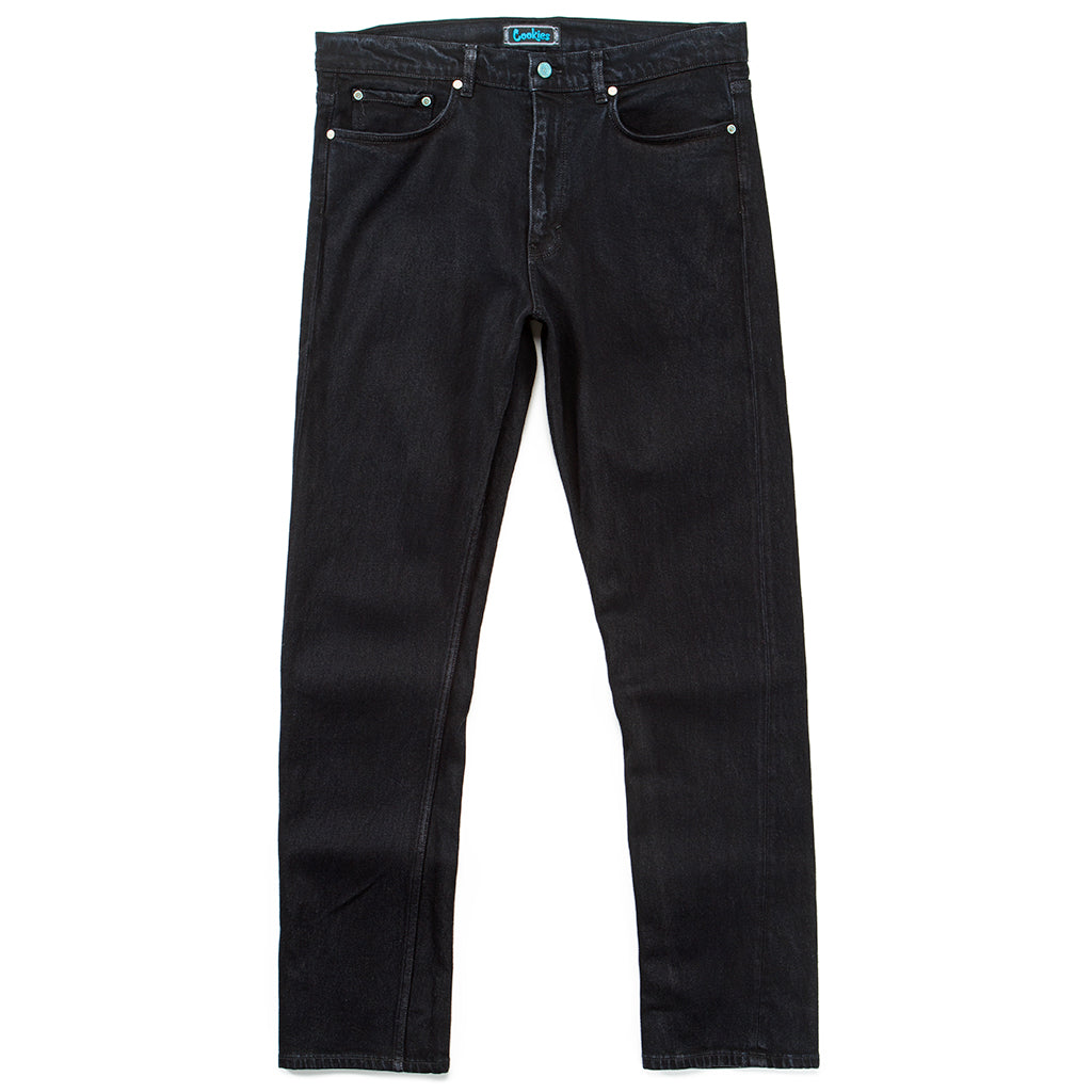 Cookies Relaxed Fit 5 Pocket Black Denim Jeans