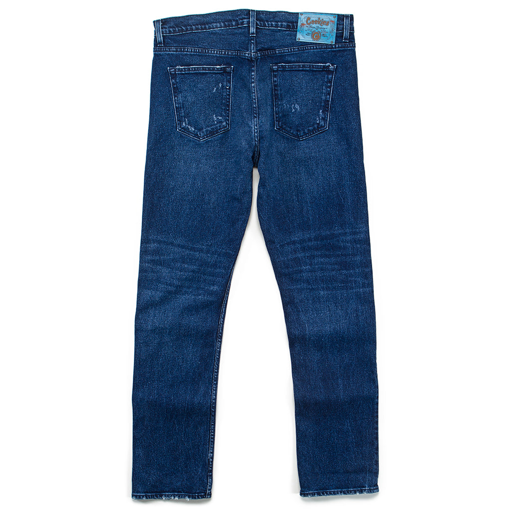 Cookies Relaxed Fit 5 Pocket Medium Blue Wash Denim Jeans
