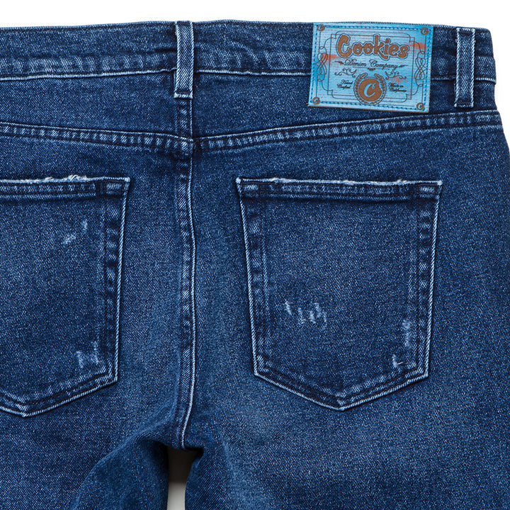 Cookies Skinny Fit 5 Pocket Medium Blue Wash Denim Jeans
