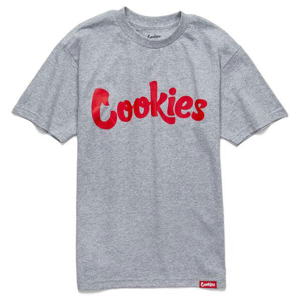 – Original Heather Clothing Cookies Logo Grey Tee