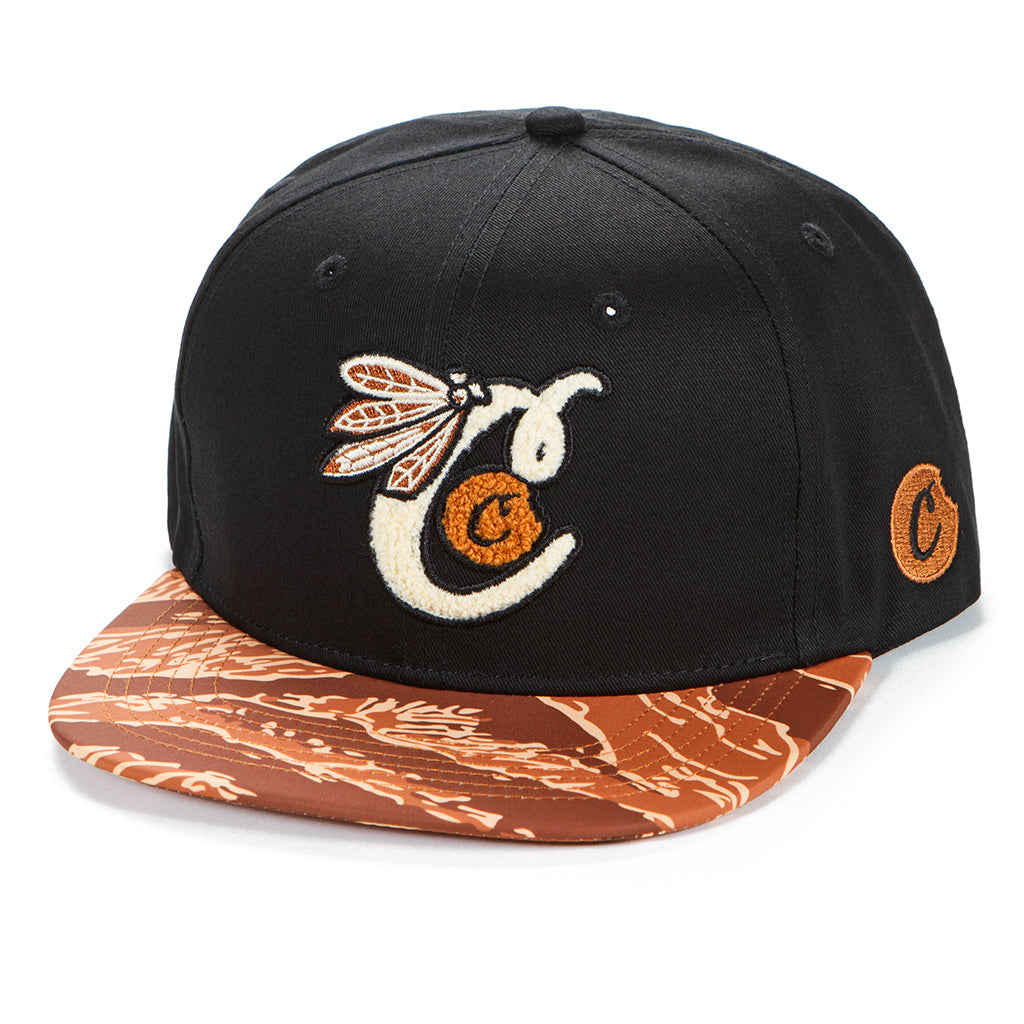 Top of the Key Twill Embroidered Snapback w/ Tiger Camo Bill