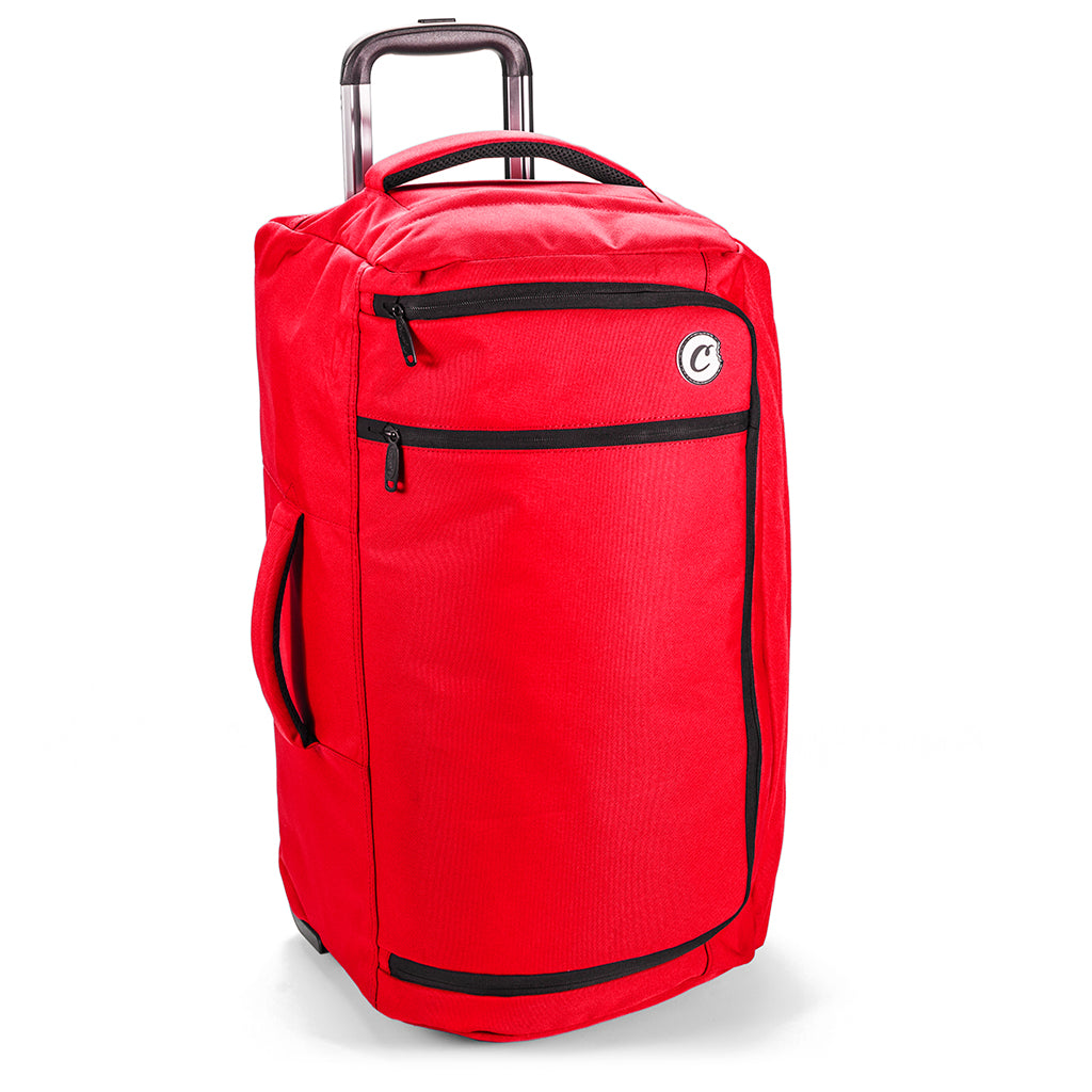 red travel bag